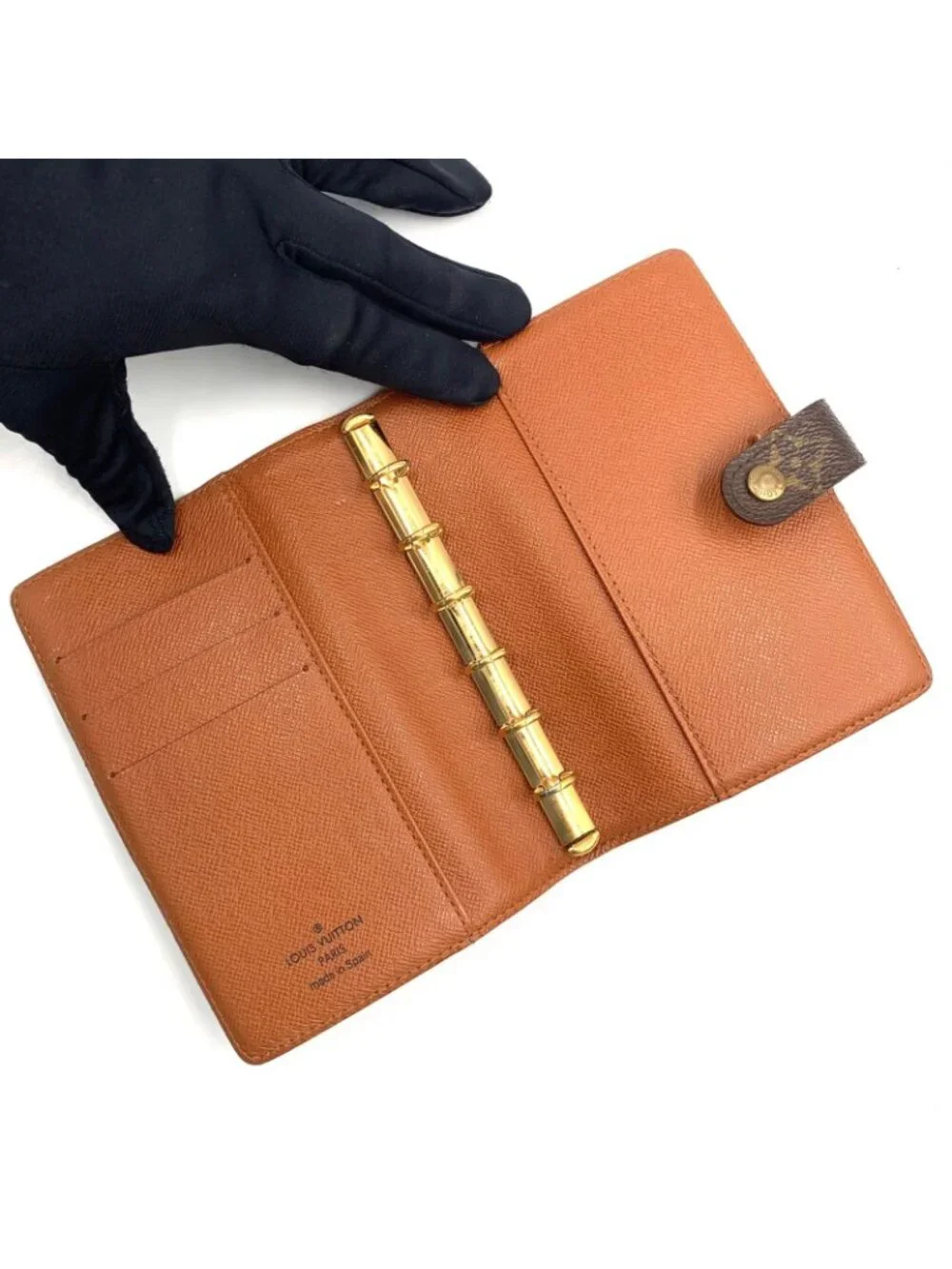 Louis Vuitton Agenda PM Monogram Brown Notebook Cover Gold